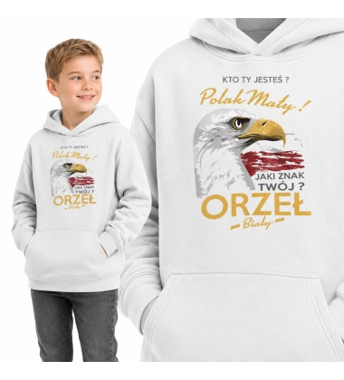 Bluza z kapturem dziecięca Patriotyczna  ORZEŁ BIAŁY